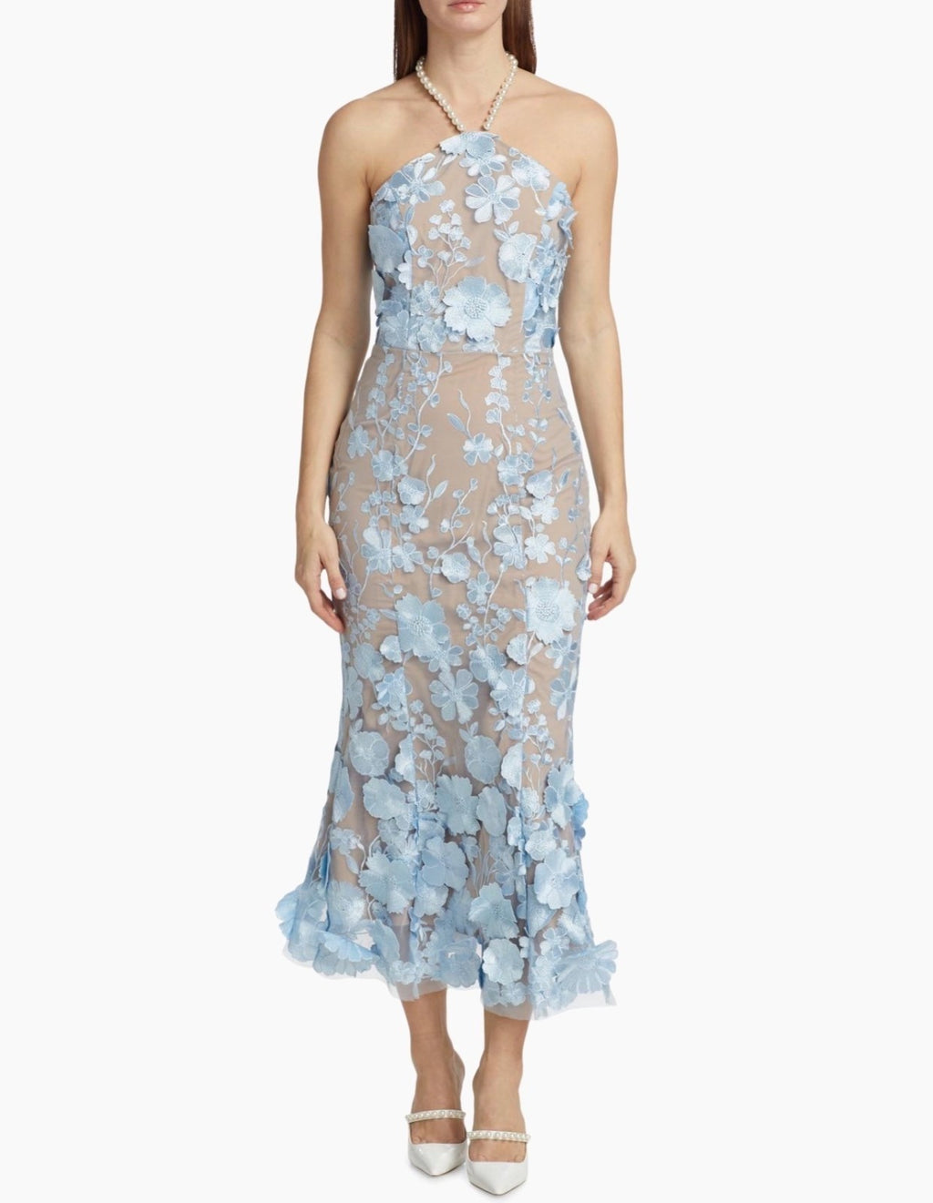Elliatt Women's Jules Dress Floral Appliqué Midi-Dress Size M Retails $450