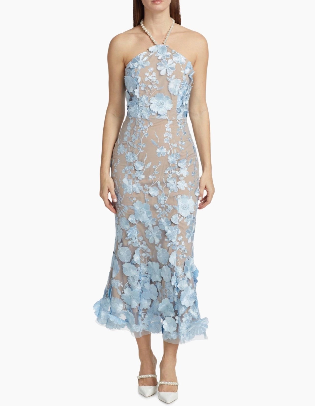 Elliatt Women's Jules Dress Floral Appliqué Midi-Dress Size M Retails $450