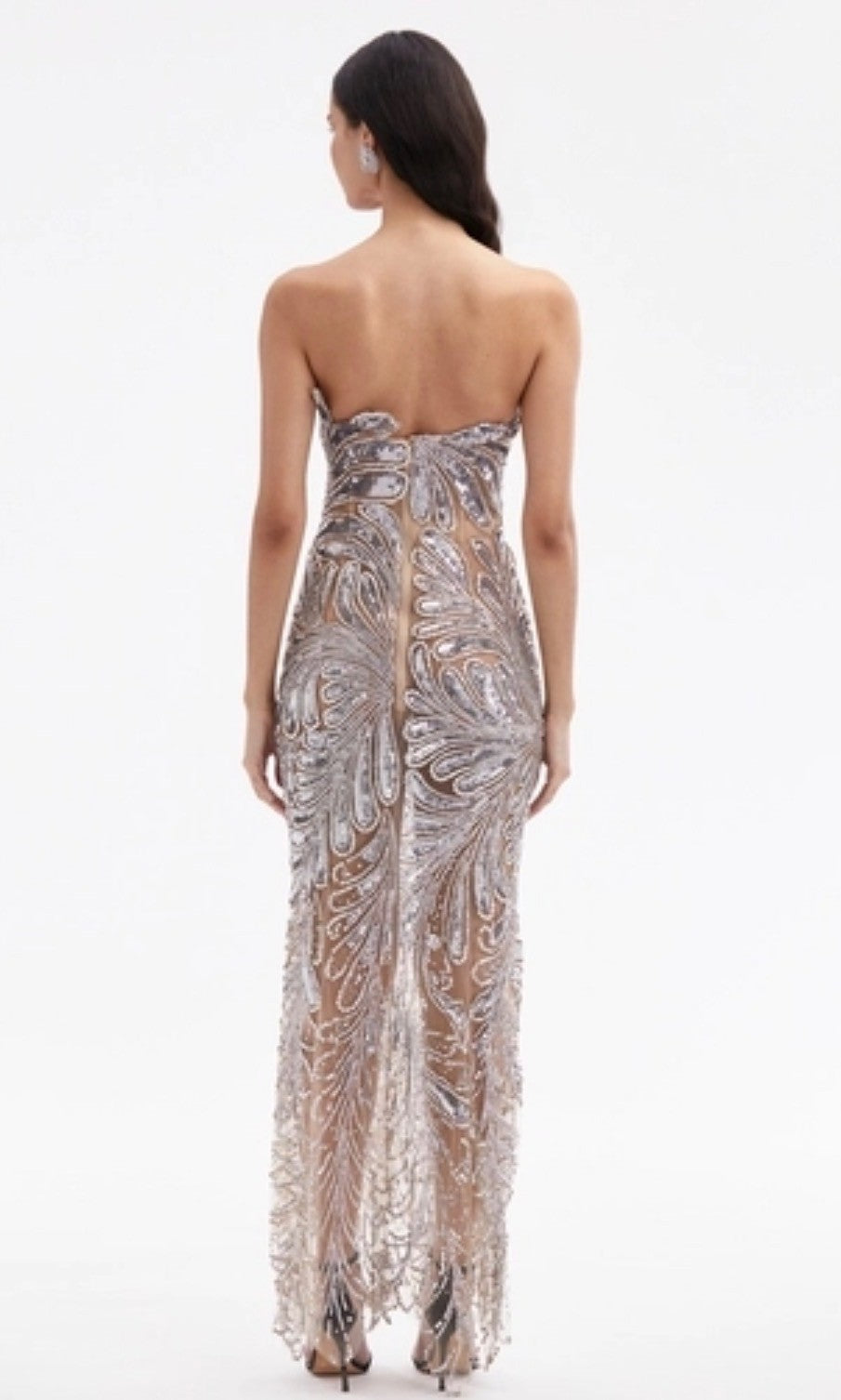 Oscar De La Renta Crystal-Embroidered Tulle Gown Size 4 Retails $13,989