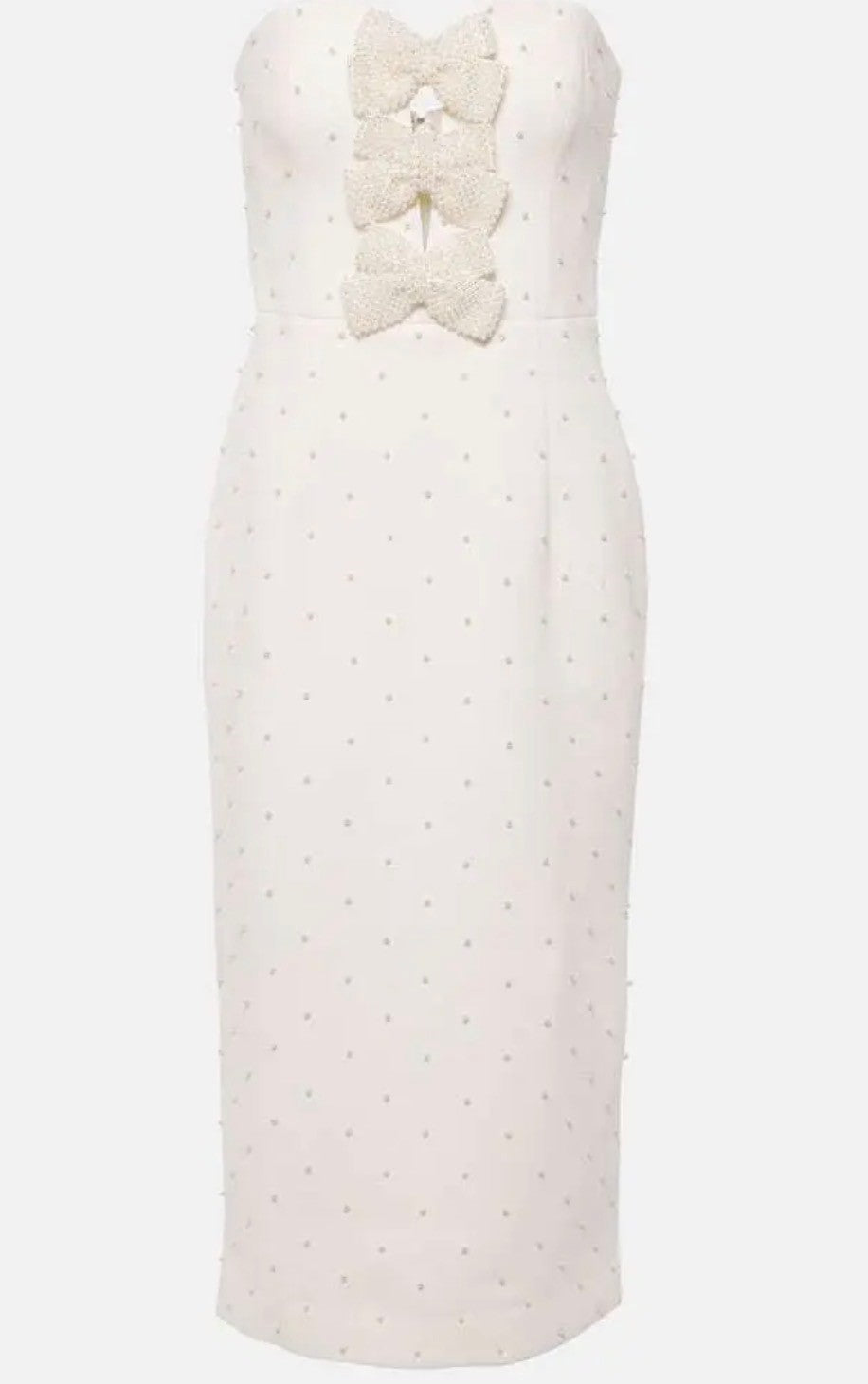 REBECCA VALLANCE Bridal Ophelia Crêpe Midi Dress Size 2 Retails $840