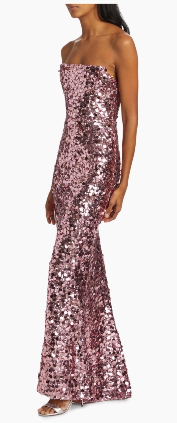 Bronx and Banco Farah Sequined Strapless Gown Size S Retails $800