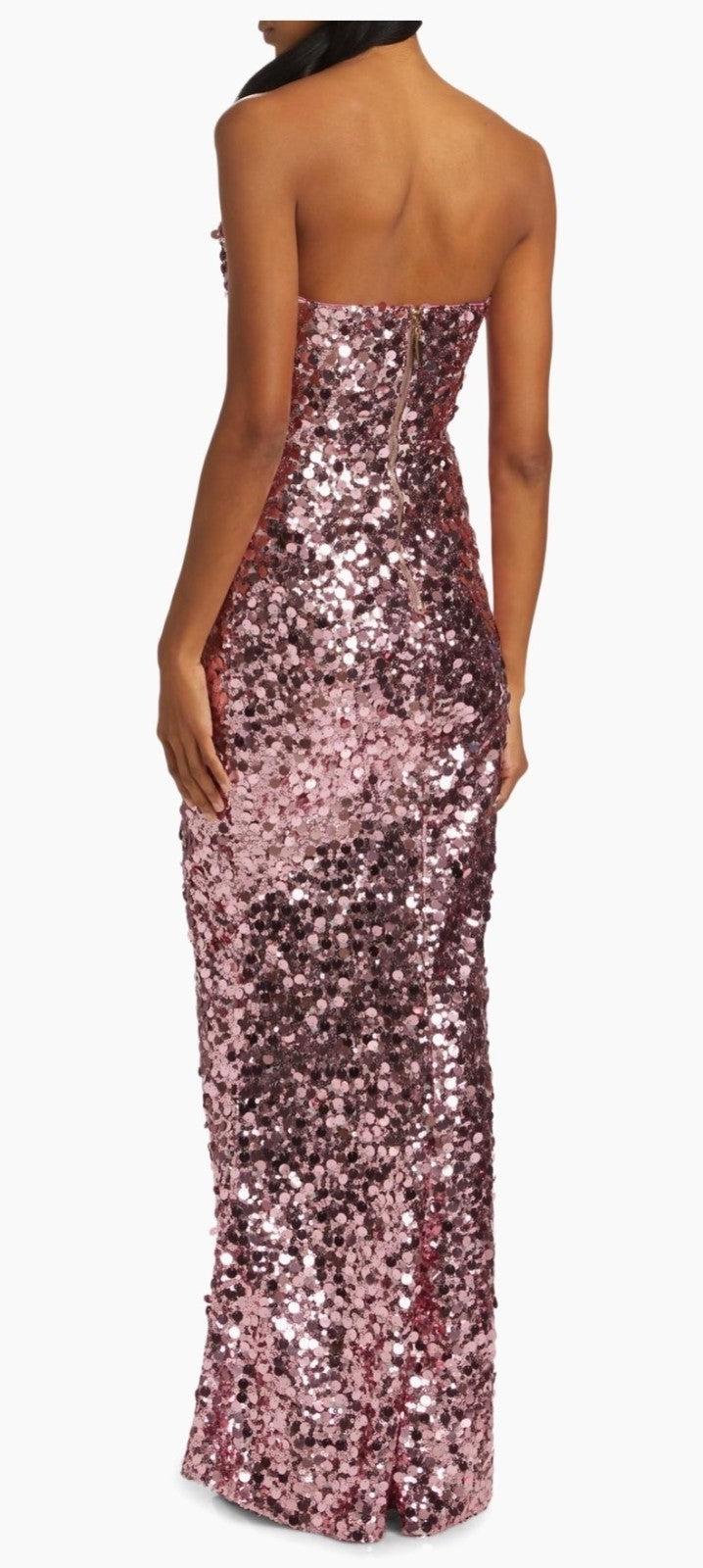 Bronx and Banco Farah Sequined Strapless Gown Size S Retails $800