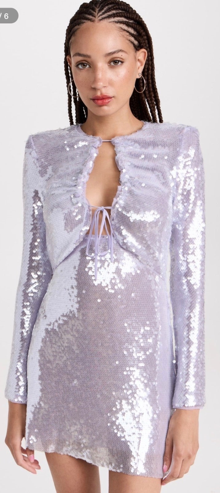 Self-Portrait Sequin Gathered Dress Size 0 Retails $585