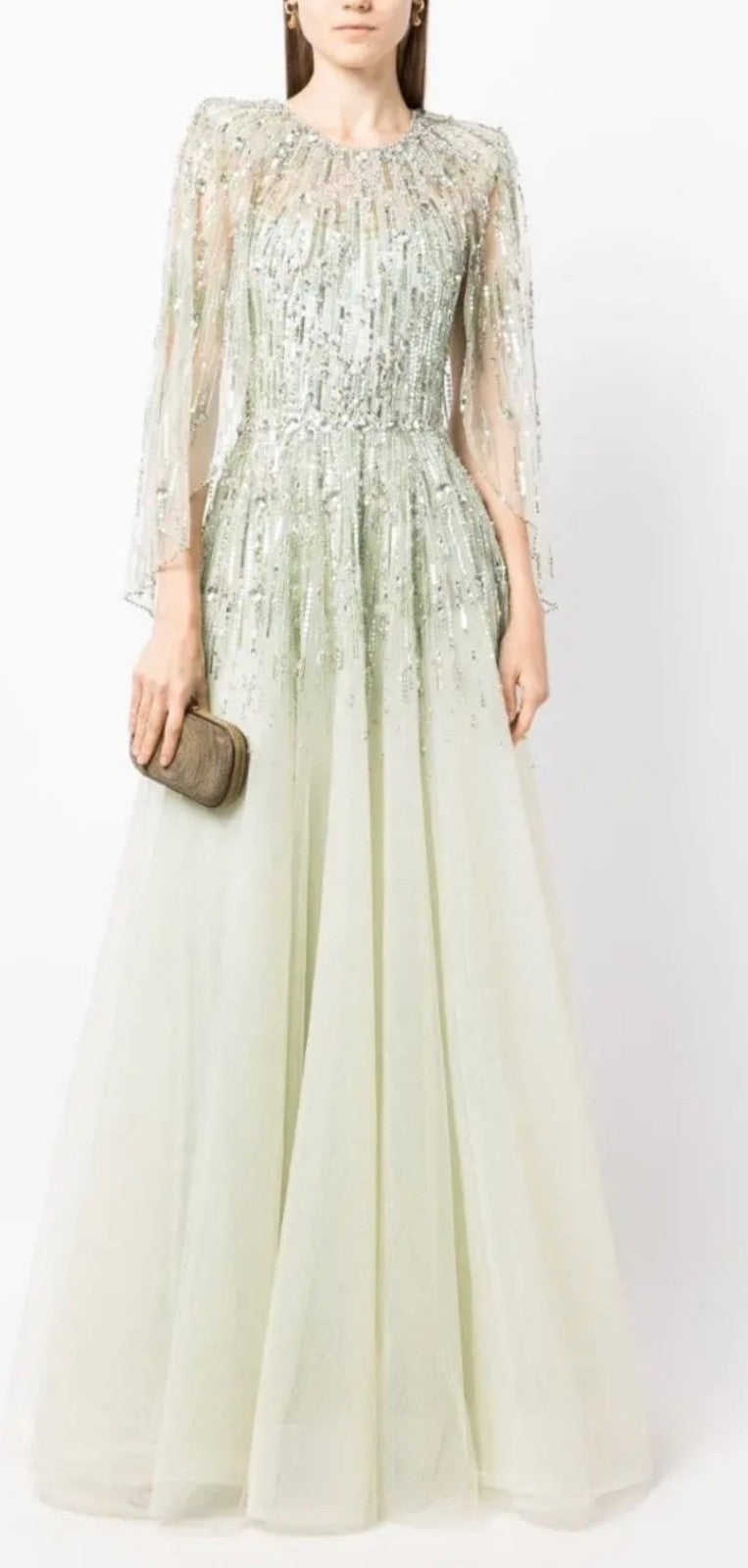 Jenny Packham Dolores Sequin -Embellished Gown Size 4 Retails $5,810