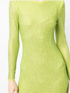 SELF-PORTRAIT Perforated Midi Dress Size M Retails $695