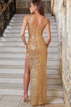 NWT Nadine Merabi Gold Sequin Dress Size S Retails $540