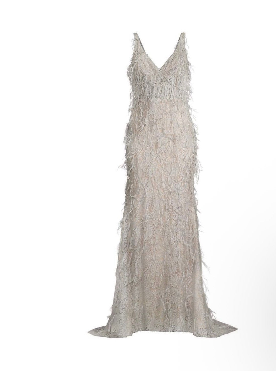NWT Basix Fringed Gown Size 8 Retails $1,190