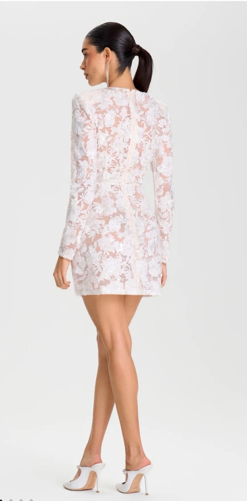 Nadine Merabi SIENNA WHITE DRESS Size 6 Retails $545
