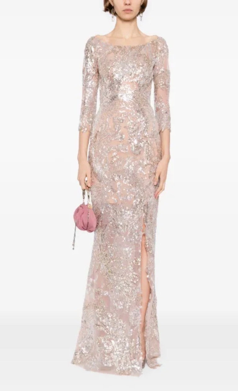 Saiid Kobeisy Embroidered Maxi Dress Size 10 Retails $3,465