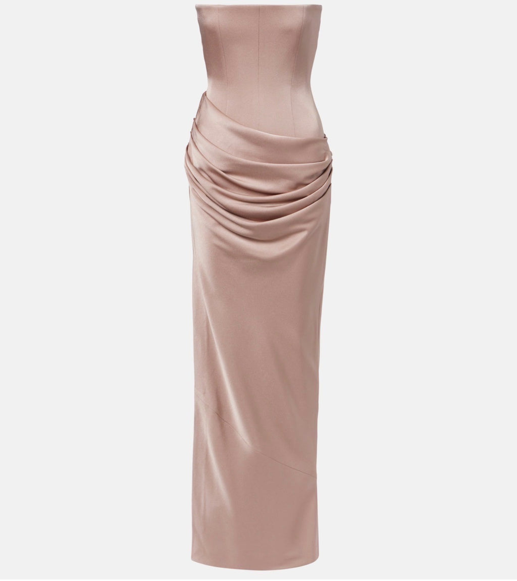 Alex Perry Draped Satin Corset Gown Size 6 Retails $3,645
