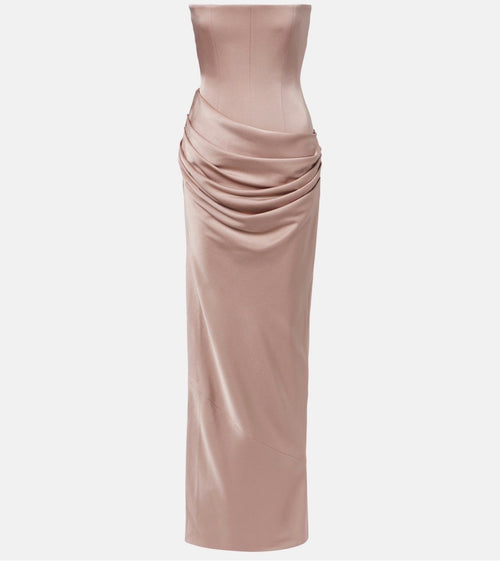 Alex Perry Draped Satin Corset Gown Size 6 Retails $3,645