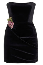 New Arrivals Ines Brooch-Detailed Velvet Mini Dress Size 36 Retails $545