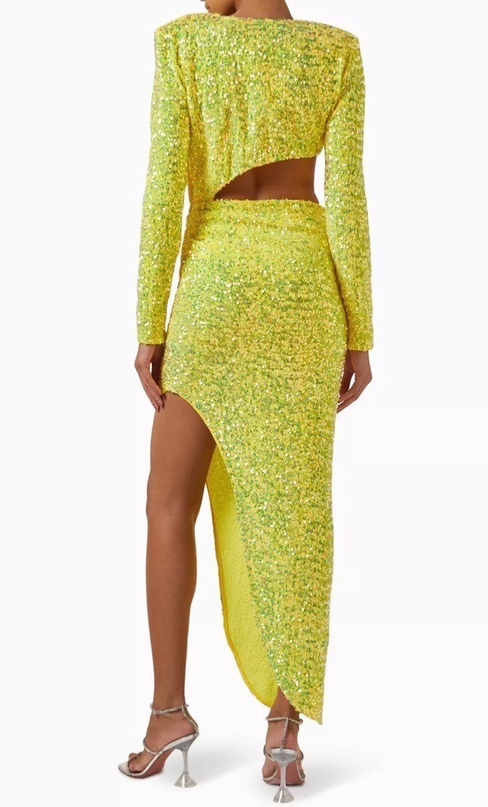 BRONX AND BANCO RICKY SEQUINS GOWN SIZE S
