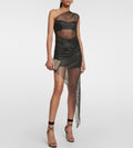 Giuseppe di Morabito Crystal-embellished mesh midi dress Size XS /S Retails $988