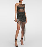 Giuseppe di Morabito Crystal-embellished mesh midi dress Size XS /S Retails $988