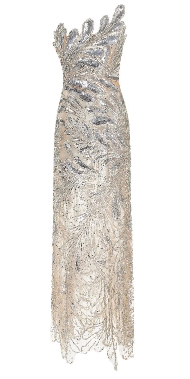 Oscar De La Renta Crystal-Embroidered Tulle Gown Size 4 Retails $13,989