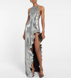David Koma Ruffle-trimmed sequined gown Size 6 Retails $2,520