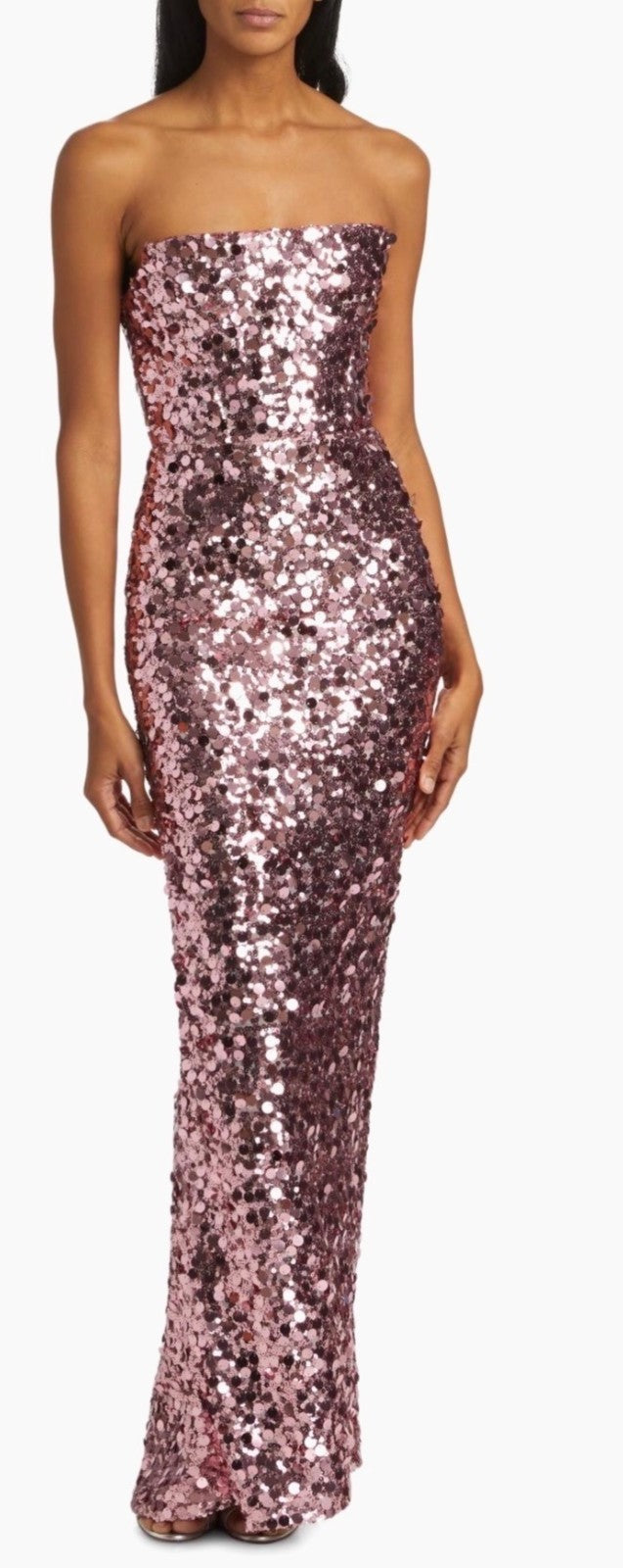 Bronx and Banco Farah Sequined Strapless Gown Size S Retails $800