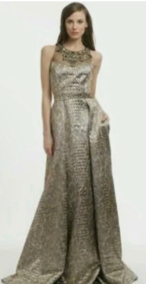 Badgley Mischka Metallic Gold Size 6 Retails $1825