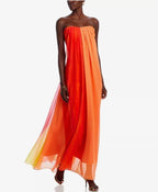 MILLY Sunset Stripe Strapless Maxi Dress Size 2 Retails $575