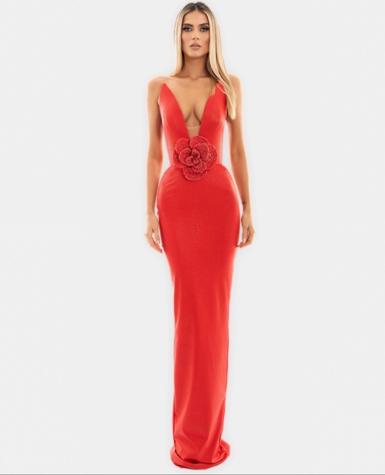 AlbinaDyla Red Corset Dress Size 4 Retails $790