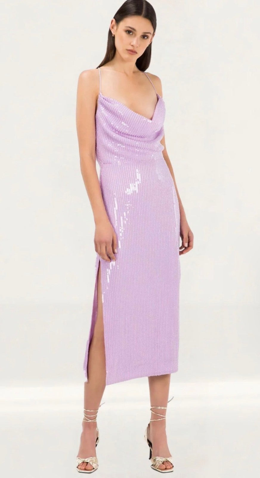 Misha Lilac Devon Dress Size 6 Retails $460