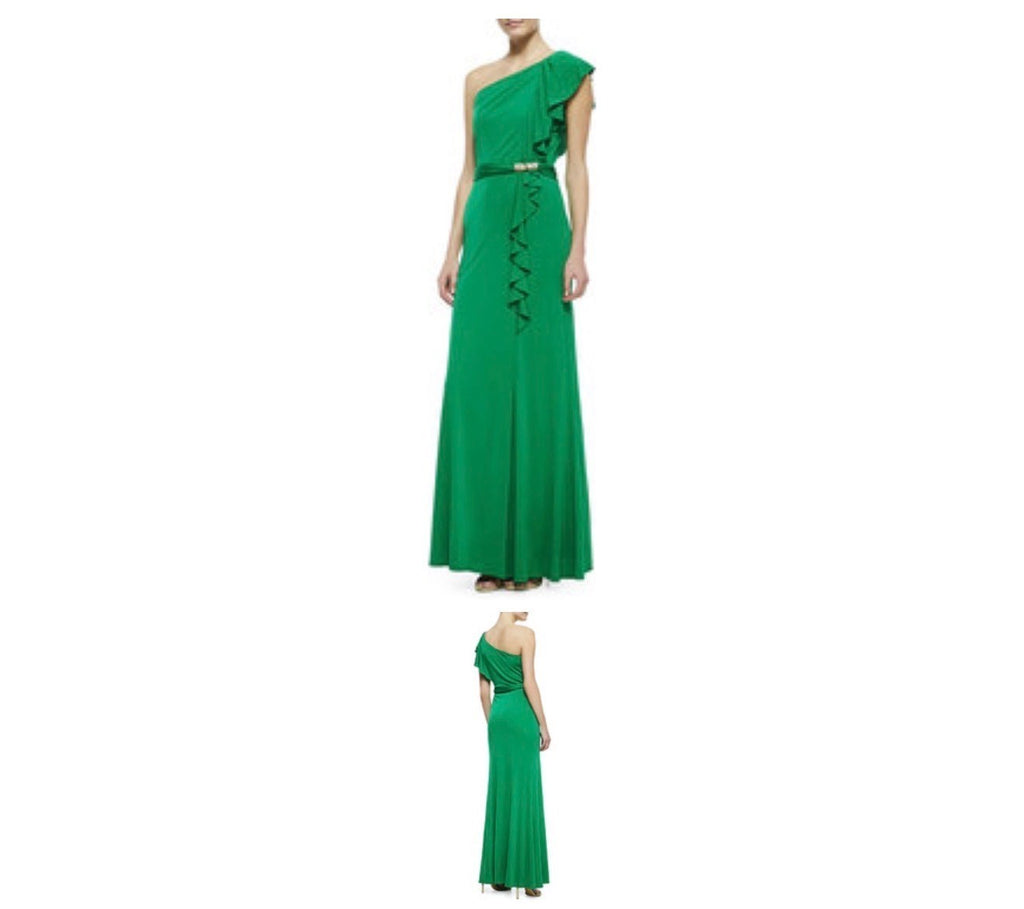 David Meister Green Dress Size 6 Retails $608