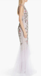 Marchesa Embroidered Floral Evening Dress Size 12 Retails $6,995