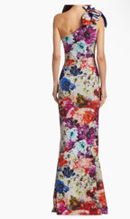 Chiara Boni La Petite Robe Gosia Floral-One Shoulder Gown Size 2 Retails $1,130