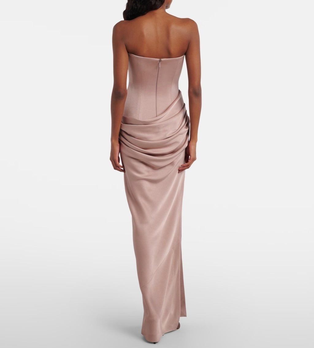 Alex Perry Draped Satin Corset Gown Size 6 Retails $3,645