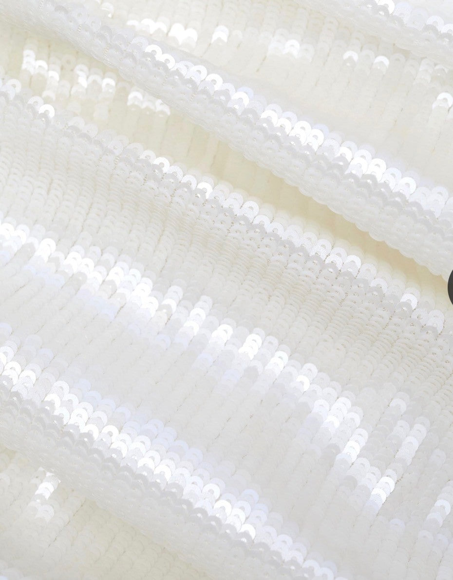 NWT self-portrait Cream Sequin Bandeau Midi Dress Size 6 Retails $700