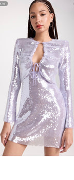 Self-Portrait Sequin Gathered Dress Size 0 Retails $585