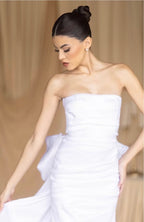 Nookie Strapless White Mini Dress Size M