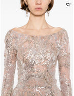 Saiid Kobeisy Embroidered Maxi Dress Size 10 Retails $3,465