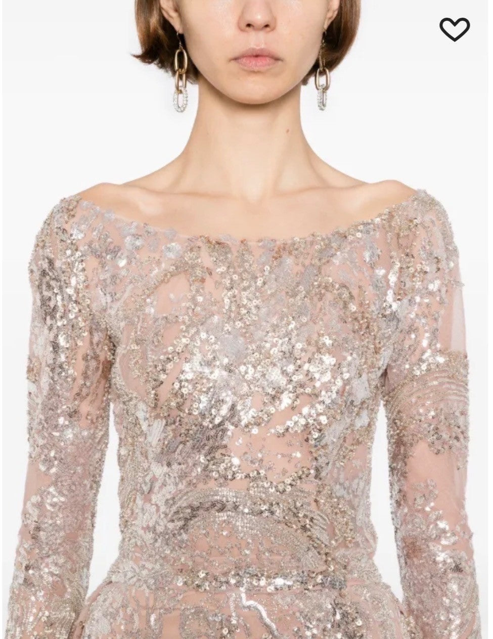 Saiid Kobeisy Embroidered Maxi Dress Size 10 Retails $3,465