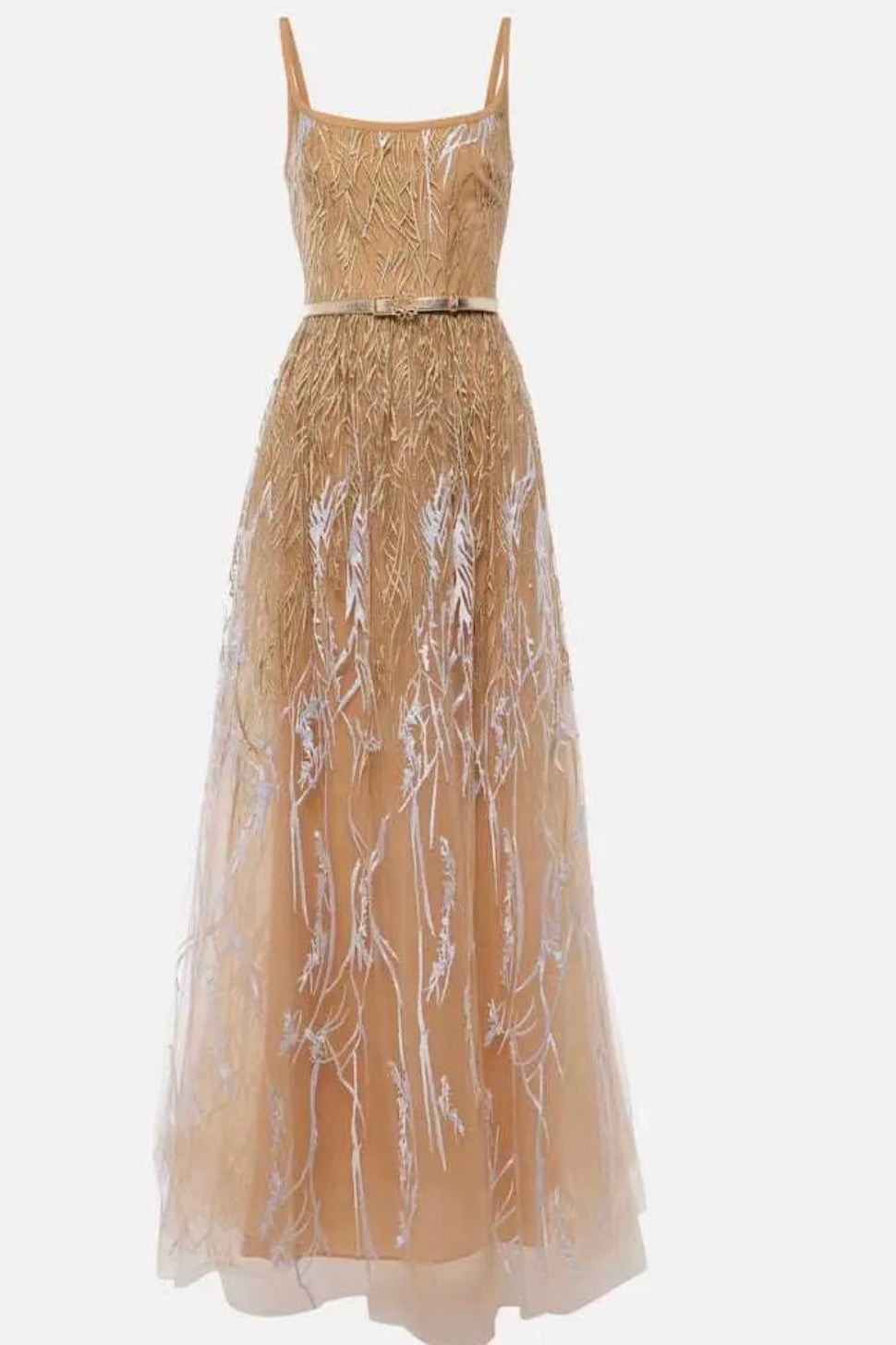 Elie Saab Arboreal Embroidered Gown Size 8 Retails $5,410