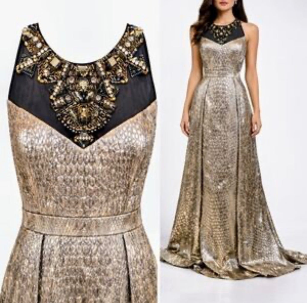 Badgley Mischka Metallic Gold Size 6 Retails $1825