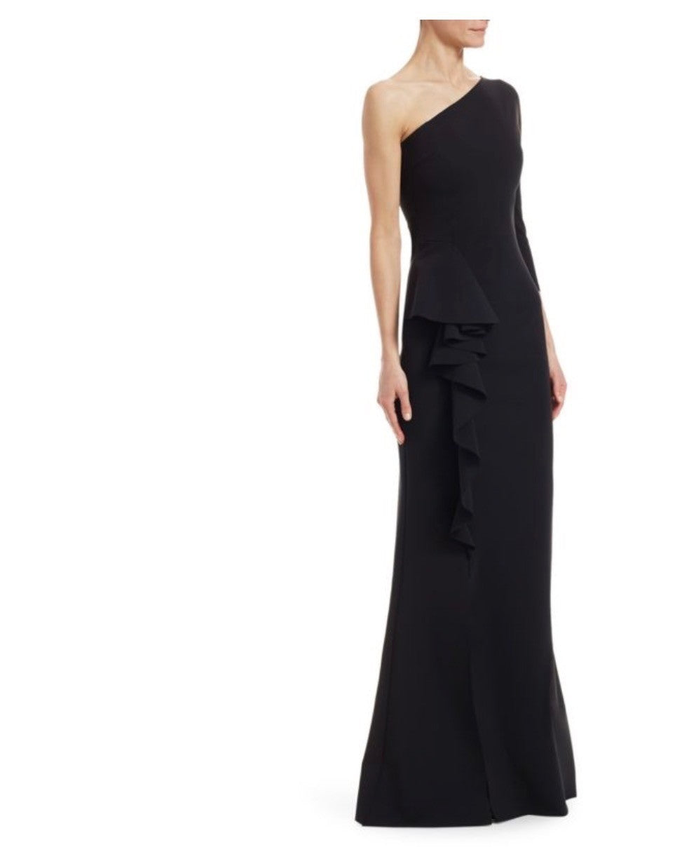 NWT CHIARA BONI LA PETITE ROBE Patty One-Shoulder Gown Size 6 Retails $995