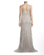 NWT Basix Fringed Gown Size 8 Retails $1,190
