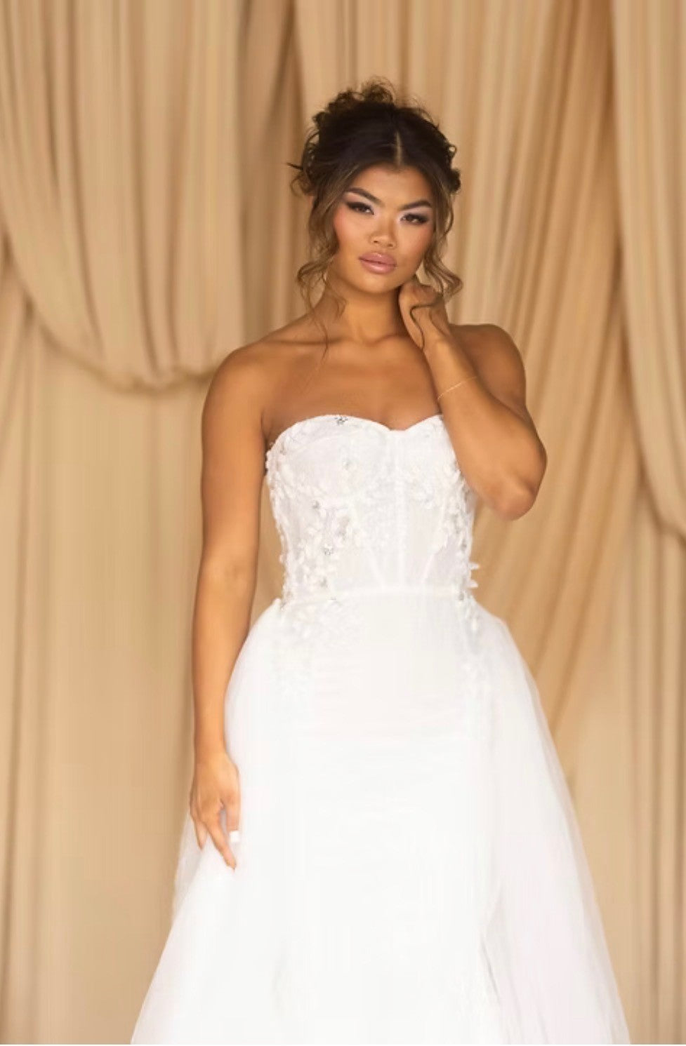 Neta Dover Wedding Gown w/ Interchangeable Skirts Size 2/4