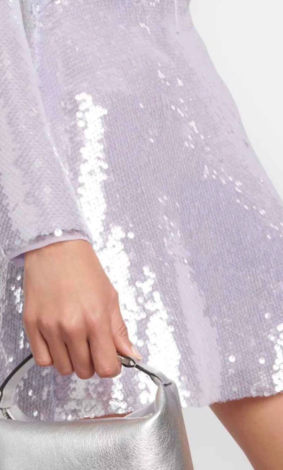 NWT Self-Portrait Lilac Sequin Mini Dress Size 8 Retails 895