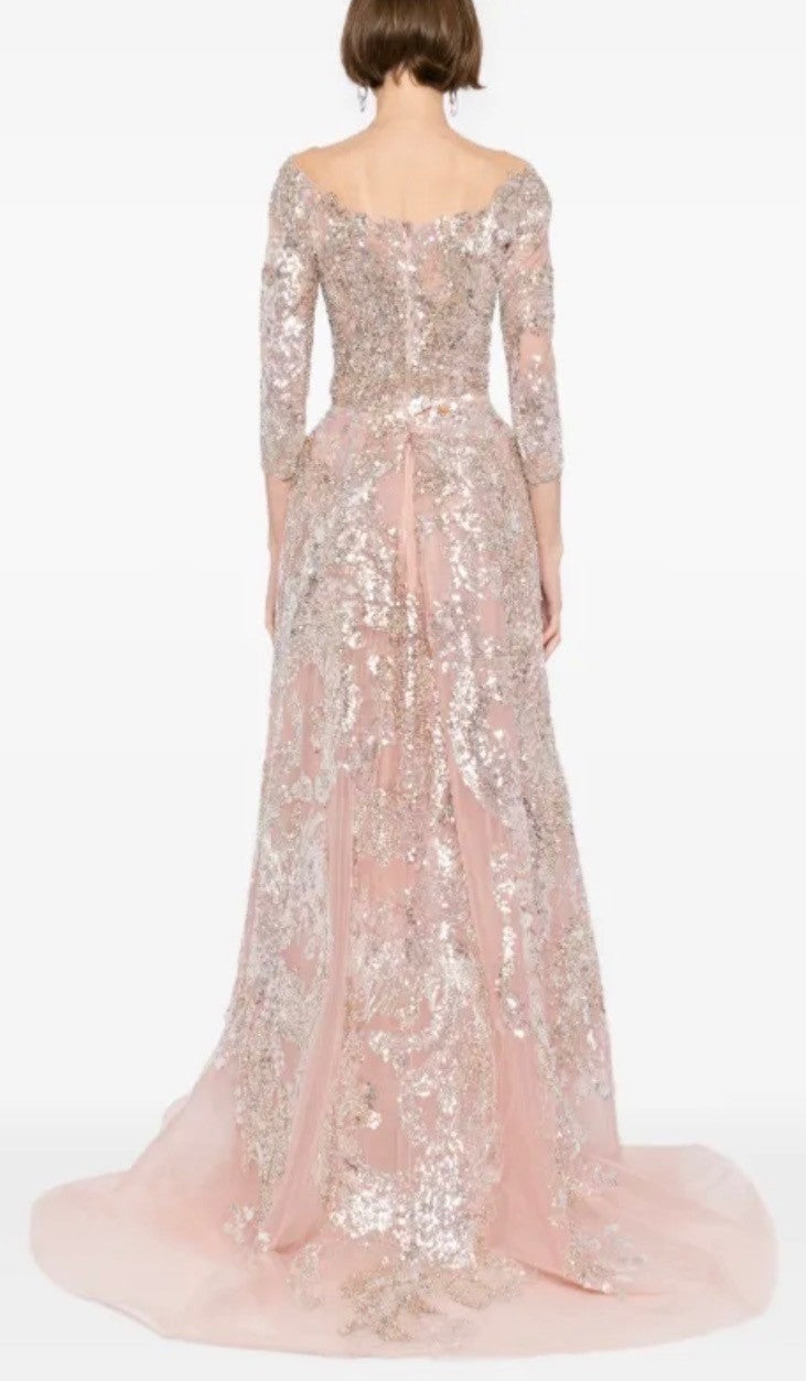 Saiid Kobeisy Embroidered Maxi Dress Size 10 Retails $3,465