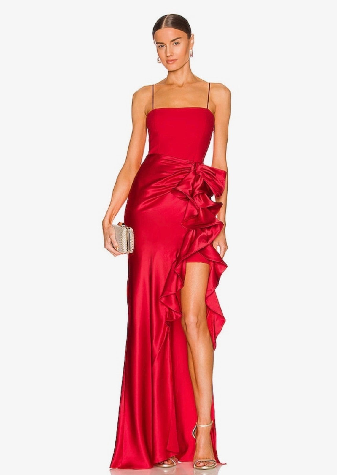 Cinq a Sept Drina Gown in Pimento Red Size 10 Retails $695