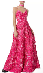 Alice and Olivia  Domenica Floral Embroidered Ball Gown