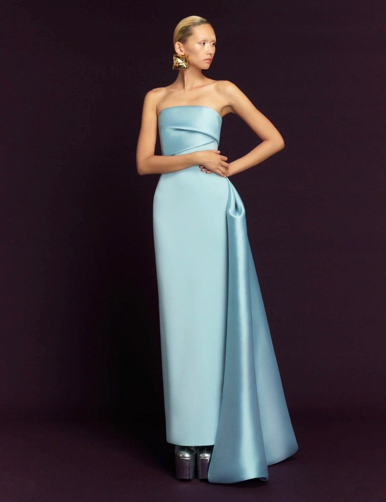 Solace London The Kinsley Maxi Dress in Arctic Blue Size 8 Retails $850