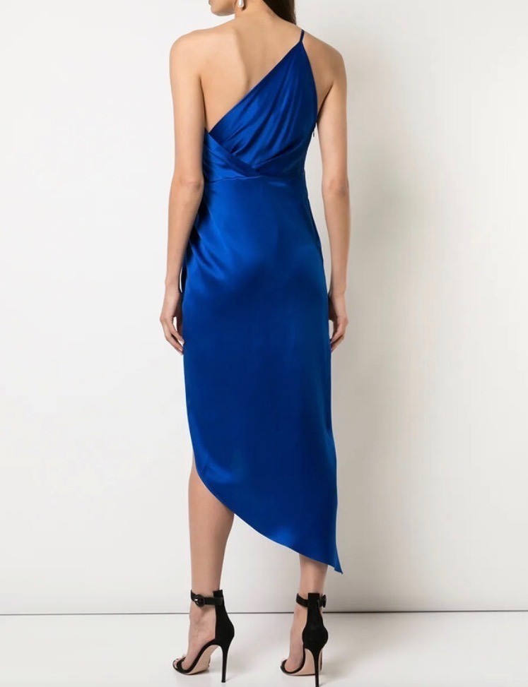 Mason by Michelle Mason One-Shoulder Twist Knot Dress Size S Retails $889