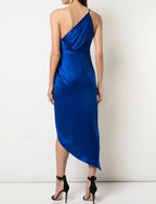 Mason by Michelle Mason One-Shoulder Twist Knot Dress Size S Retails $889