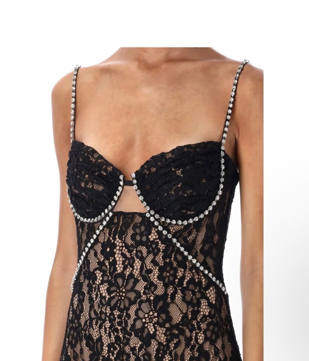 Self-Portrait Fine Lace Maxi Dress Size 4