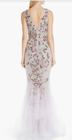 Marchesa Embroidered Floral Evening Dress Size 12 Retails $6,995