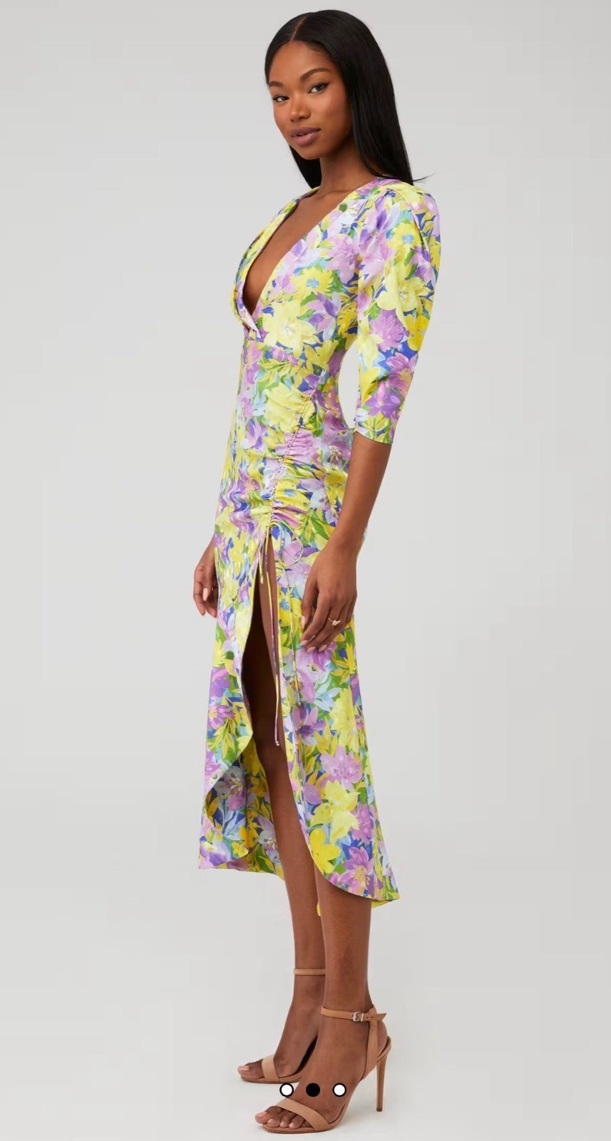 FOR LOVE & LEMONS CASSIA MIDI DRESS Size XS